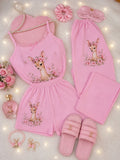 🦌 Zanivah™ Premium 6-Piece Deer Print Lounge Set