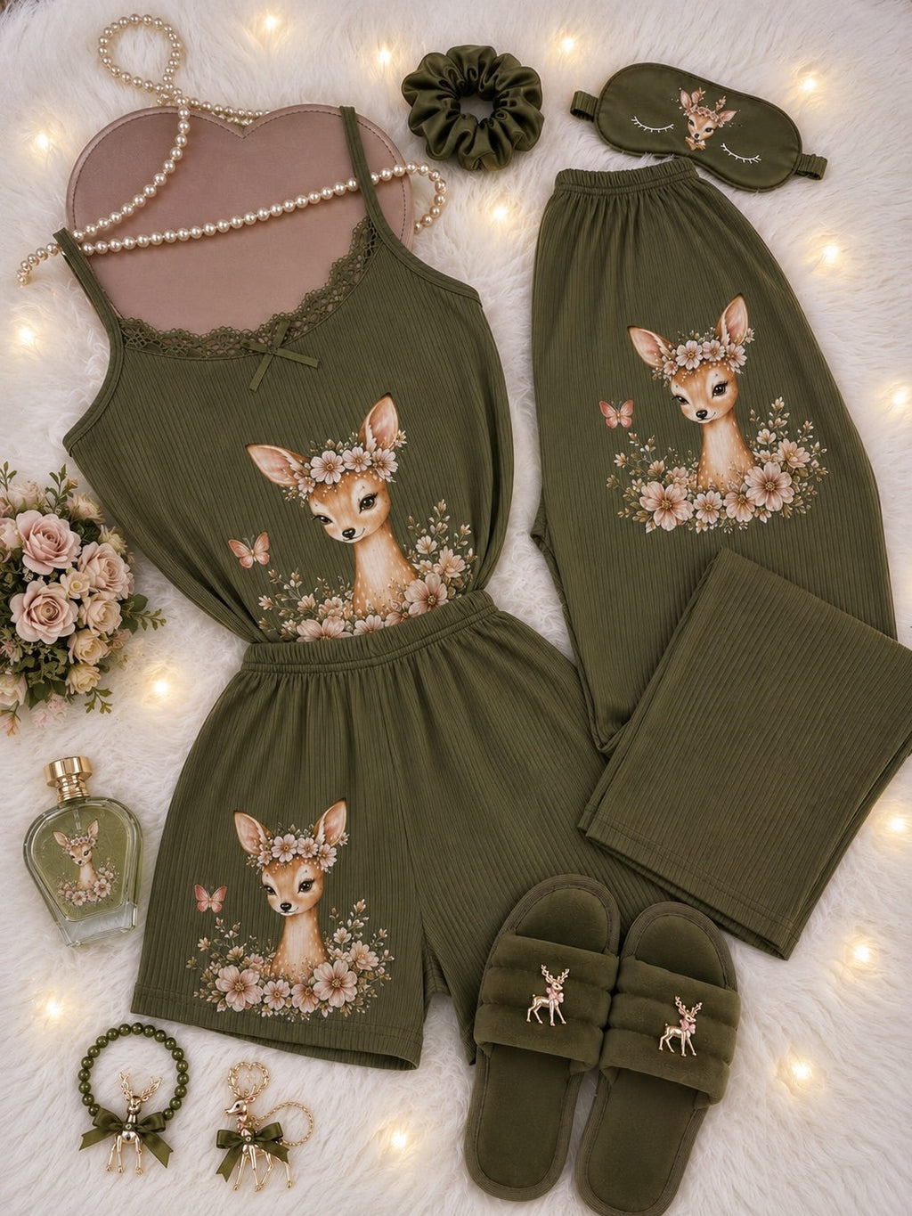 🦌 Zanivah™ Premium 6-Piece Deer Print Lounge Set