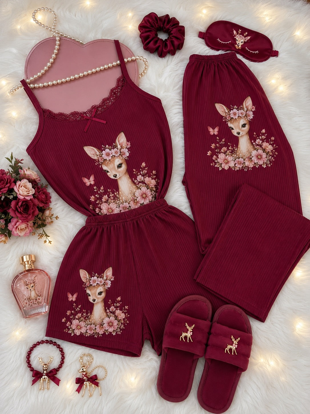 🦌 Zanivah™ Premium 6-Piece Deer Print Lounge Set