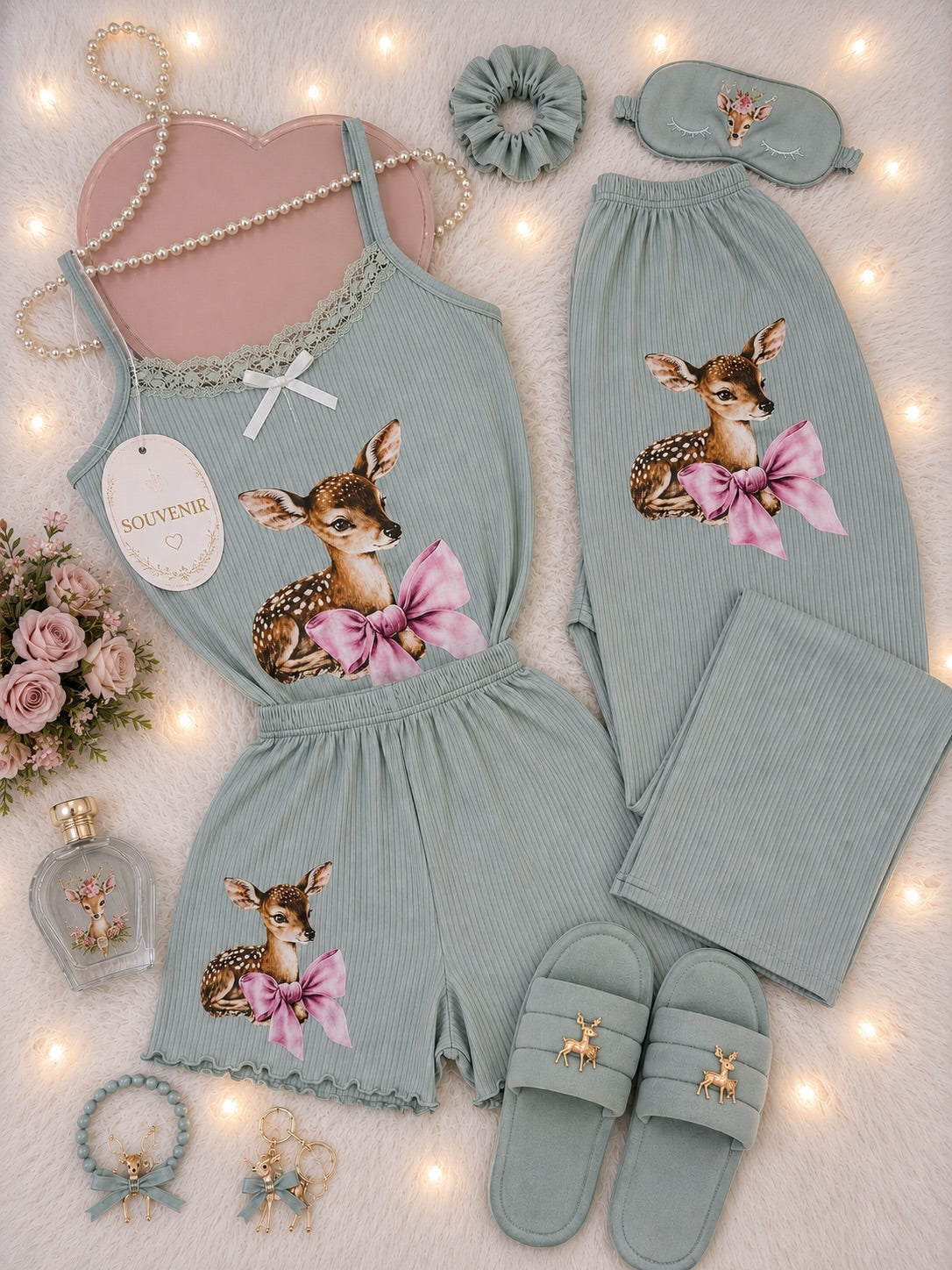 🦌 Zanivah™ Premium 6-Piece Deer Print Lounge Set