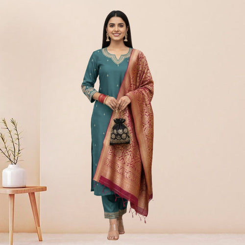 3 Cotton Kurtis with Pant & Dupatta |C-03
