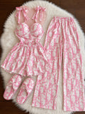 Zanivah 6-Piece Premium Satin Sleepwear & Loungewear Set (Zn-7)